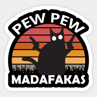 Pew Pew Cat Gaming Cat Sticker